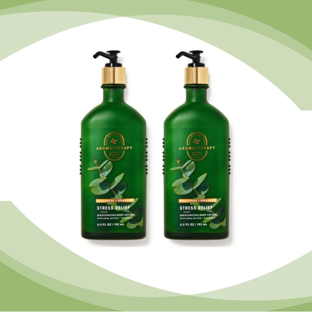 2 x B&BW Stress Relief Eucalyptus Spearmint Lotion - 6.5 oz NIB